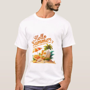 Hello Summer Illustration T-Shirt