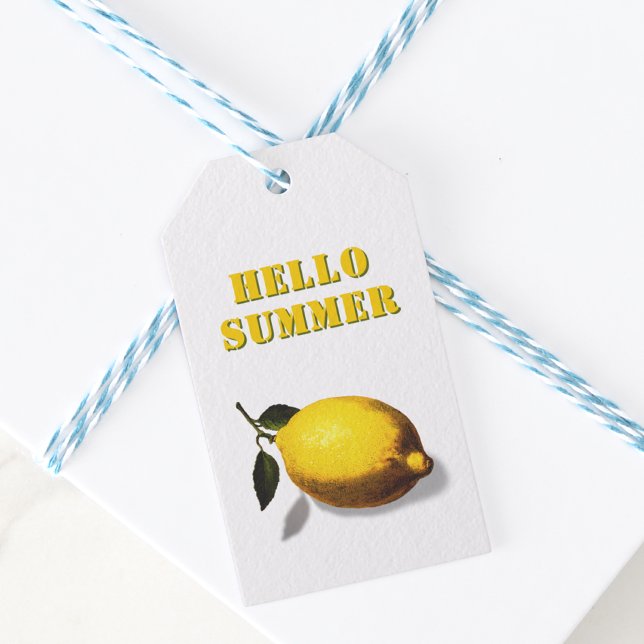 Hello Summer Lemon Favor Geschenkanhänger (Von Creator hochgeladen)