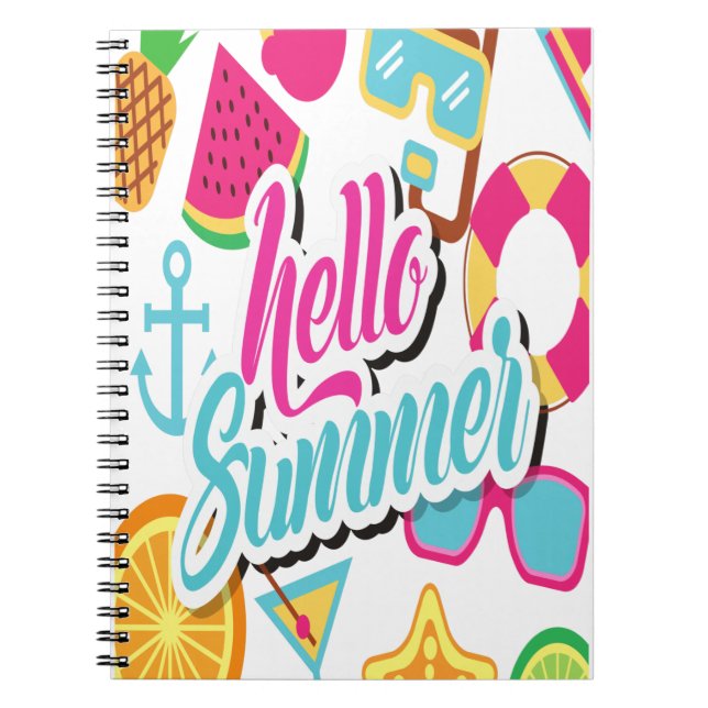 Hello Summer Notebook Notizblock (Vorderseite)