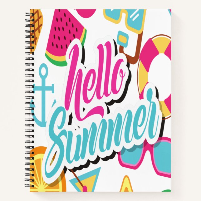Hello Summer Notebook Notizbuch (Vorderseite)