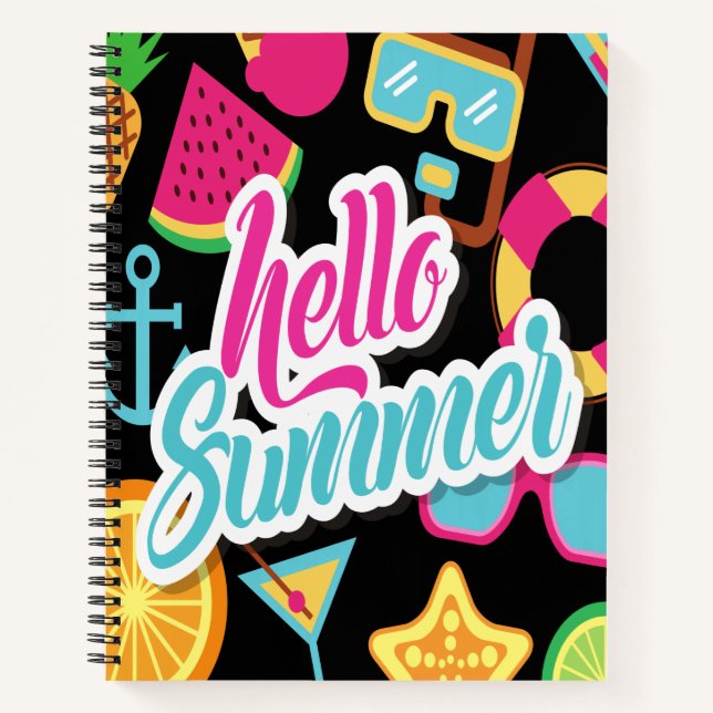 Hello Summer Notebook Notizbuch (Vorderseite)