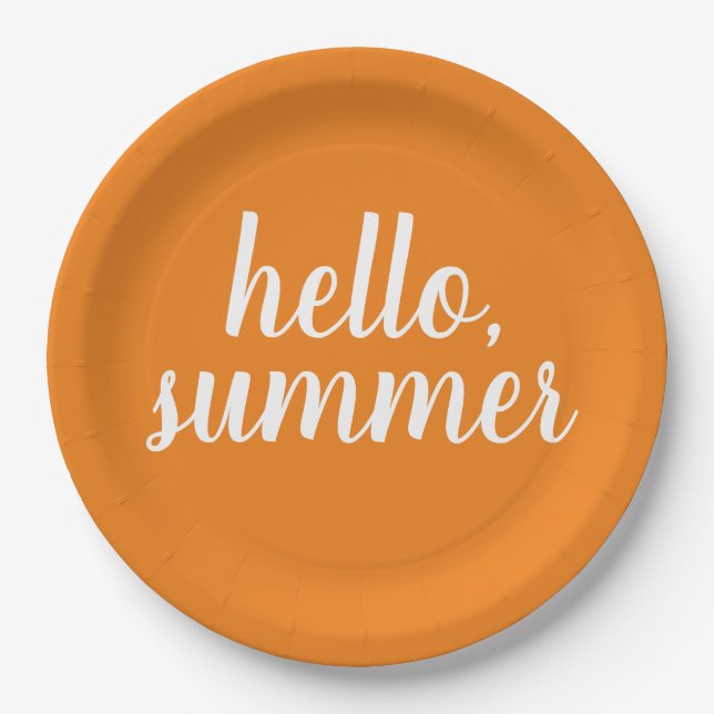 Hello Summer Orange Paper Teller (Vorderseite)