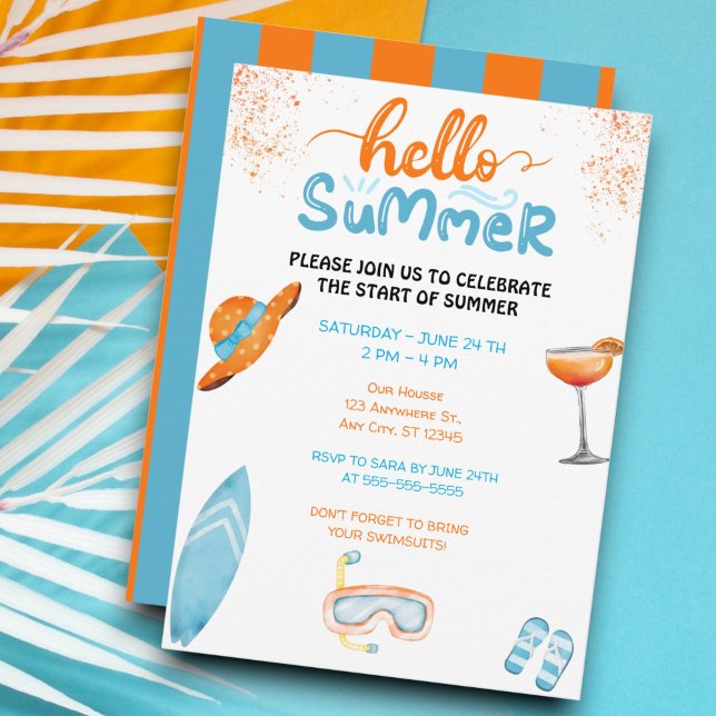 Hello Summer Party Einladung (Von Creator hochgeladen)