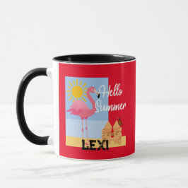 Hello Summer Pink Flamant rose Design - Combo Mug