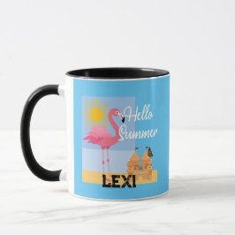 Hello Summer Pink Flamant rose Design - Combo Mug