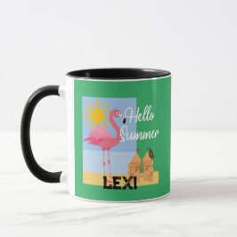 Hello Summer Pink Flamant rose Design - Combo Mug