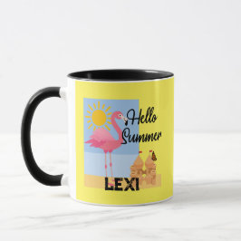 Hello Summer Pink Flamant rose Design - Combo Mug