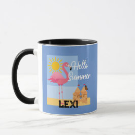 Hello Summer Pink Flamant rose Design - Combo Mug
