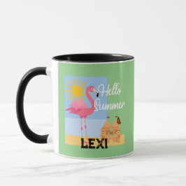 Hello Summer Pink Flamant rose Design - Combo Mug