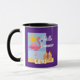 Hello Summer Pink Flamant rose Design - Combo Mug