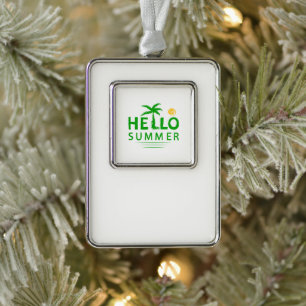 Hello Summer Rahmen-Ornament Silber
