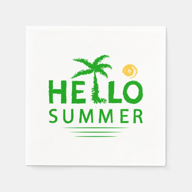 Hello Summer Serviette (Vorderseite)