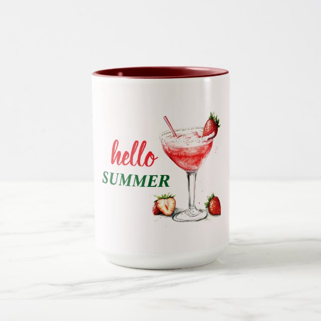 Hello Summer | Strawberry Cocktail Combo Mug Tasse (Zentrum)