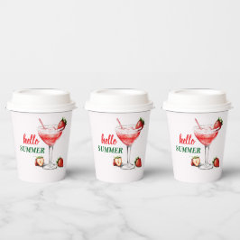 Hello Summer | Strawberry Cocktail Paper Cups Pappbecher
