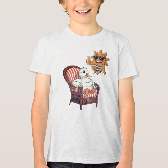 Hello summer  Tri-Blend shirt (Vorderseite)