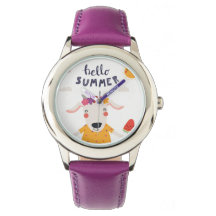 Hello-Summer-Uhr Rosenband