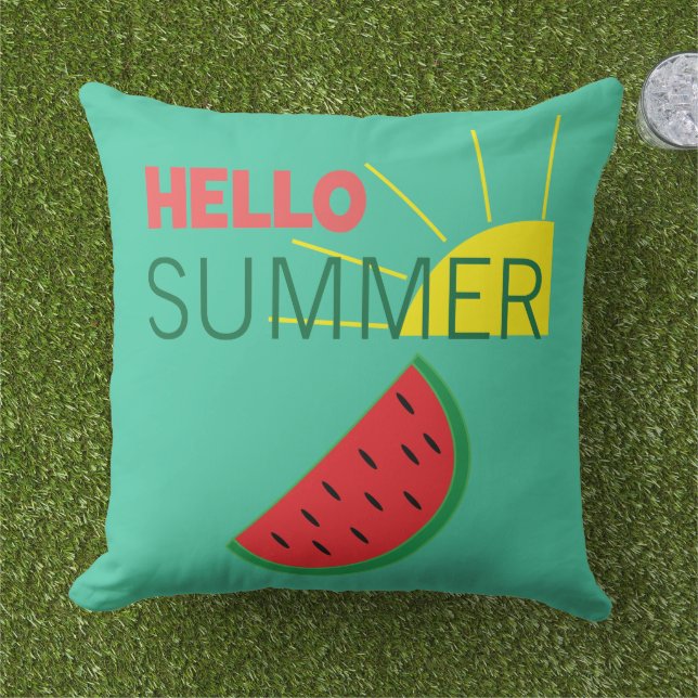 Hello Summer Watermelon Kissen (Gras)