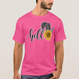 Hello Sunflower Kerry Blue Terrier T-Shirt
