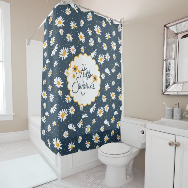 Hello Sunshine Classic Yellow Daisy Blume Duschvorhang (Beispiel)