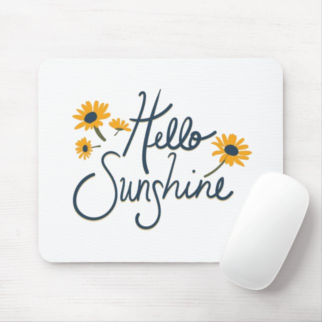 Hello Sunshine Classic Yellow Daisy Blume Mousepad (Mit Mouse)