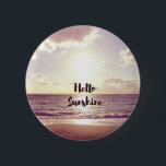 "Hello Sunshine" Foto Zitat Button<br><div class="desc">Einzigartig und trendy. Eine Erklärung abgeben: Fangen Sie an zu träumen,  Inspiriert zu sein,  motiviert bleibe. Weitere Designs und passende Artikel gibt es in meinem Shop. http://www.zazzle.com/thinkpositively*</div>