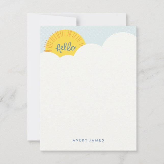 Hello Sunshine Stationery - Azure Einladung (Vorderseite)