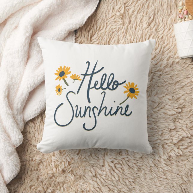Hello Sunshine Sweet Daisy Blume Kissen (Decke)