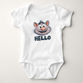 "Hello" Süße Tier Baby Bodysuit Strampler