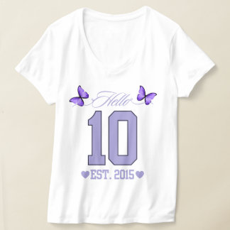 Hello Ten Digits Niedlich Coquette 10. Geburtstags T-Shirt