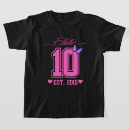 Hello Ten Digits Niedlich Coquette 10. Geburtstags T-Shirt