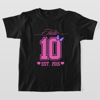 Hello Ten Digits Niedlich Coquette 10. Geburtstags T-Shirt