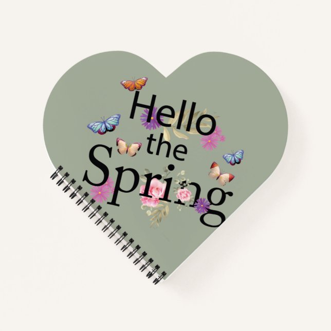 Hello The Spring Blume Notizbuch (Vorderseite)