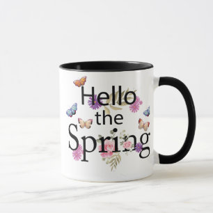 Hello The Spring Blume Tasse