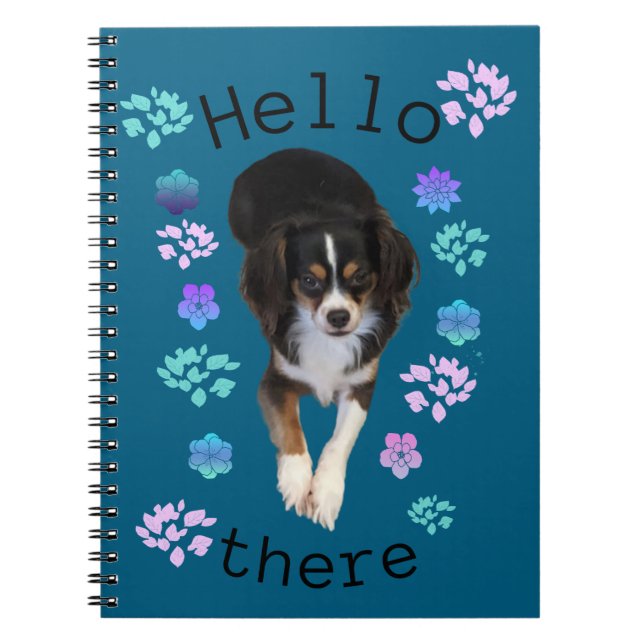 Hello There Puppy Spiral Foto Notebook Notizblock (Vorderseite)