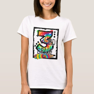 Hello Third Grade Gefärbte Krawatte Back T T-Shirt