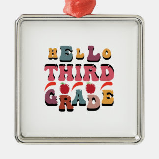 Hello Third Grade Ornament Aus Metall