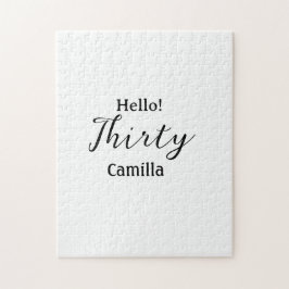 Hello thirty birthday name simple minimal elegant 