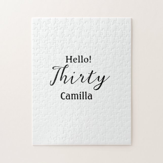 Hello thirty birthday name simple minimal elegant  (Vertikal)