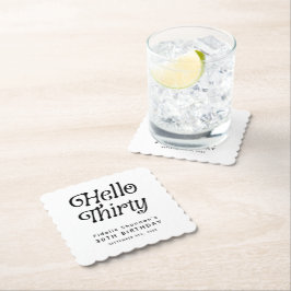 Hello Thirty Retro 30. Geburtstag Untersetzer