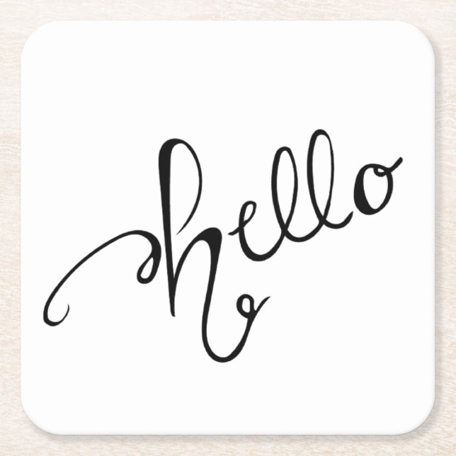 Hello Untersetzer - Handschriftlich (Vorderseite)