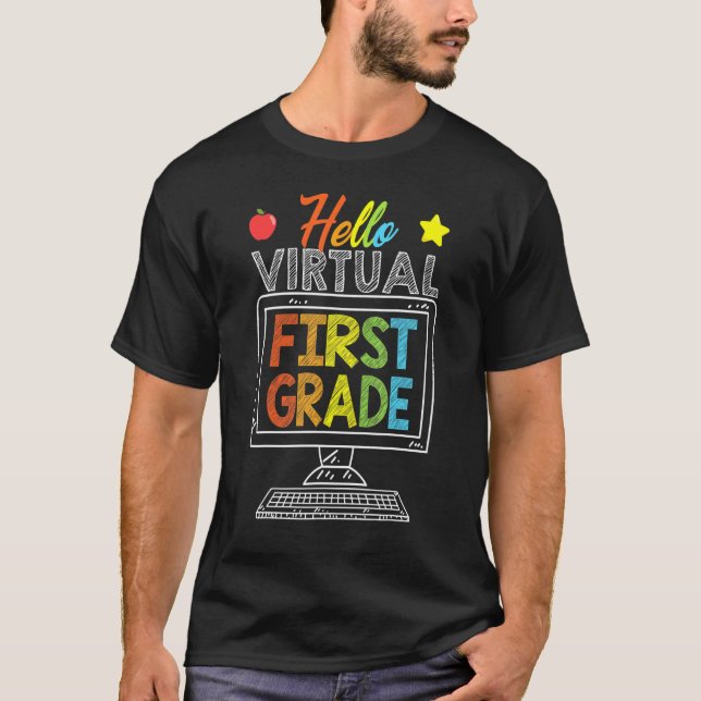 Hello Virtual First Grade Zooming Quarantäne 1st G T-Shirt (Vorderseite)