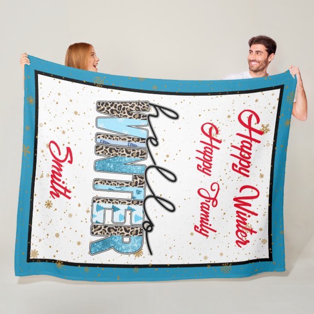 Hello Winter Customize Fleecedecke (Beispiel)