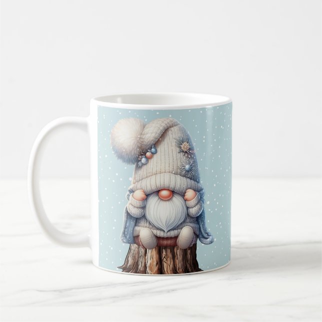Hello Winter Gnome Coffee Tasse (Links)