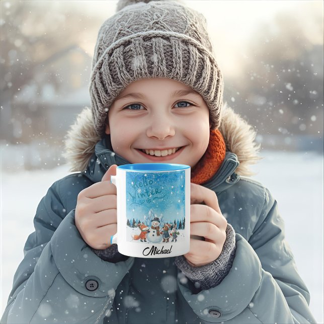 Hello Winter Personalized Mug Tasse (Von Creator hochgeladen)