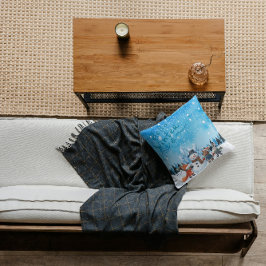 Hello Winter Personalized Throw Pillow Kissen