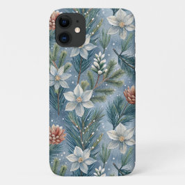 Hello Winter Pines & Flowers Case-Mate iPhone Hülle
