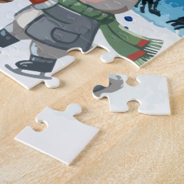 Hello Winter Puzzle with oversized pieces