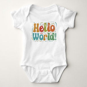 Hello World" Baby Bodysuit - Eine süße Einführung Strampler