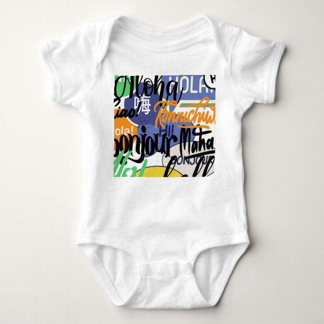 Hello World Baby Strampler (Vorderseite)