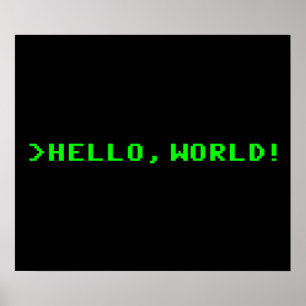Hello World Computerprogrammierung Poster